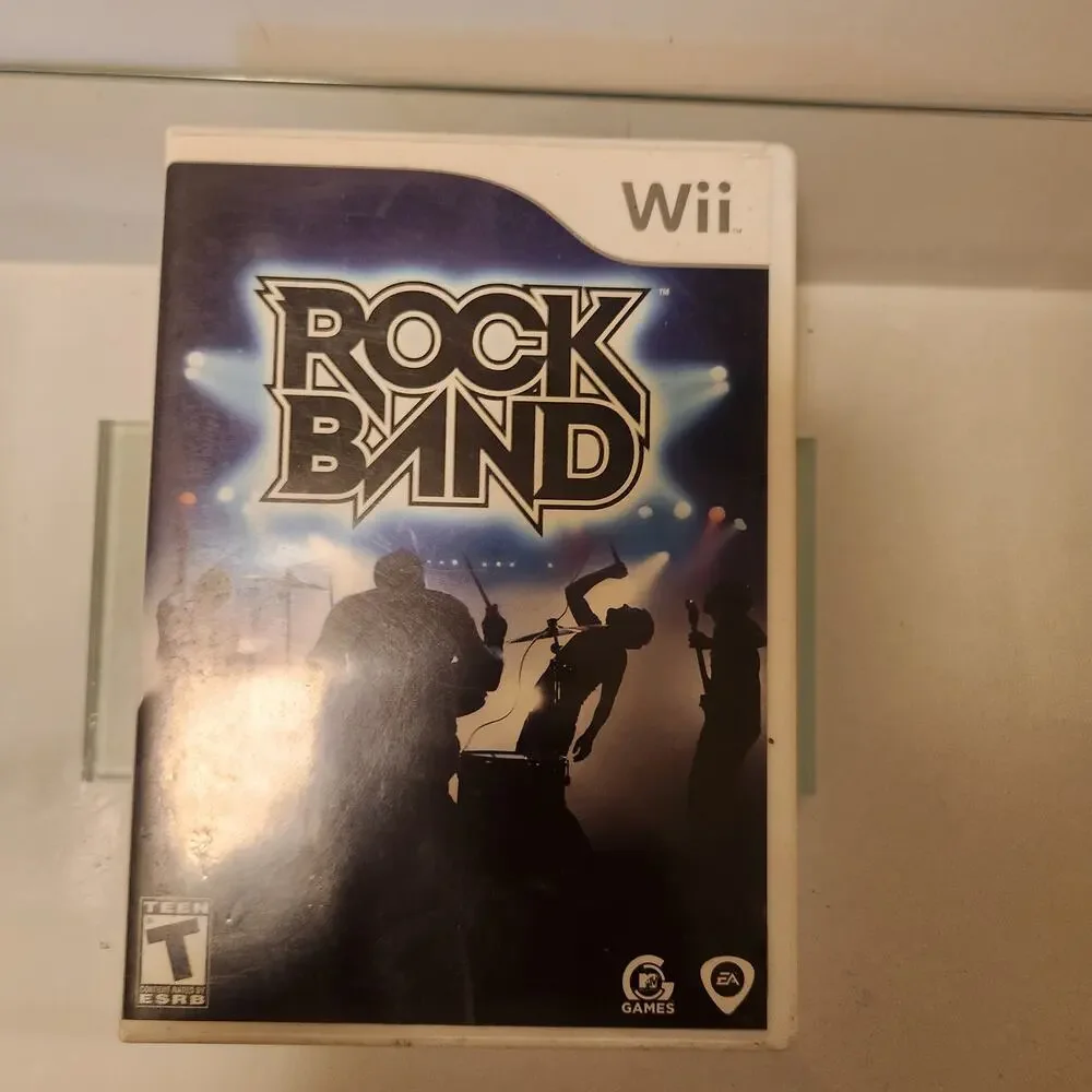 Wii Rock Band Video Game With Instruction Book Tested Works